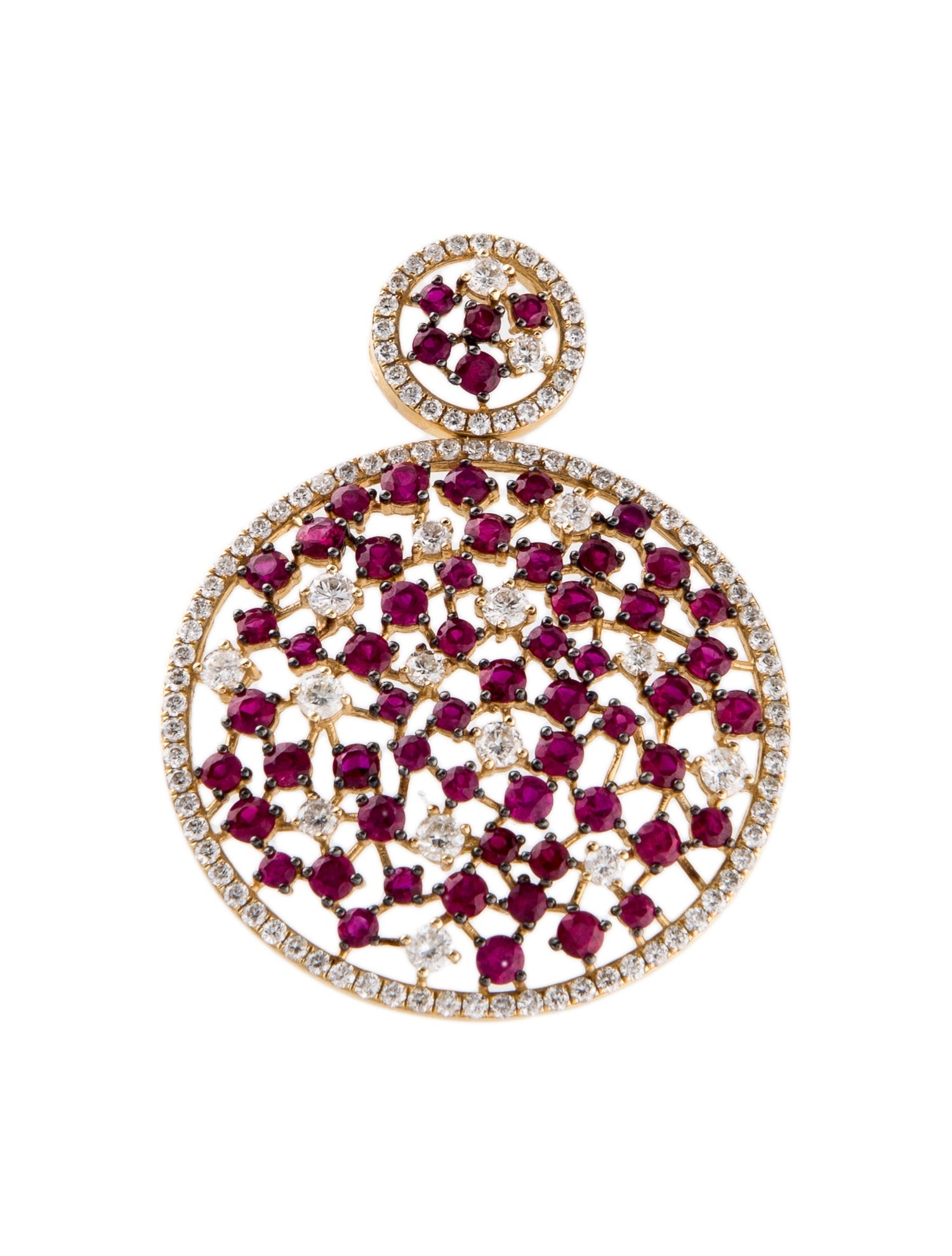 Pendant 14K Ruby & Diamond Pendant