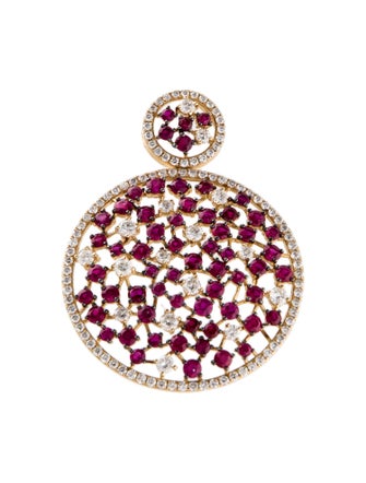 Pendant 14K Ruby & Diamond Pendant