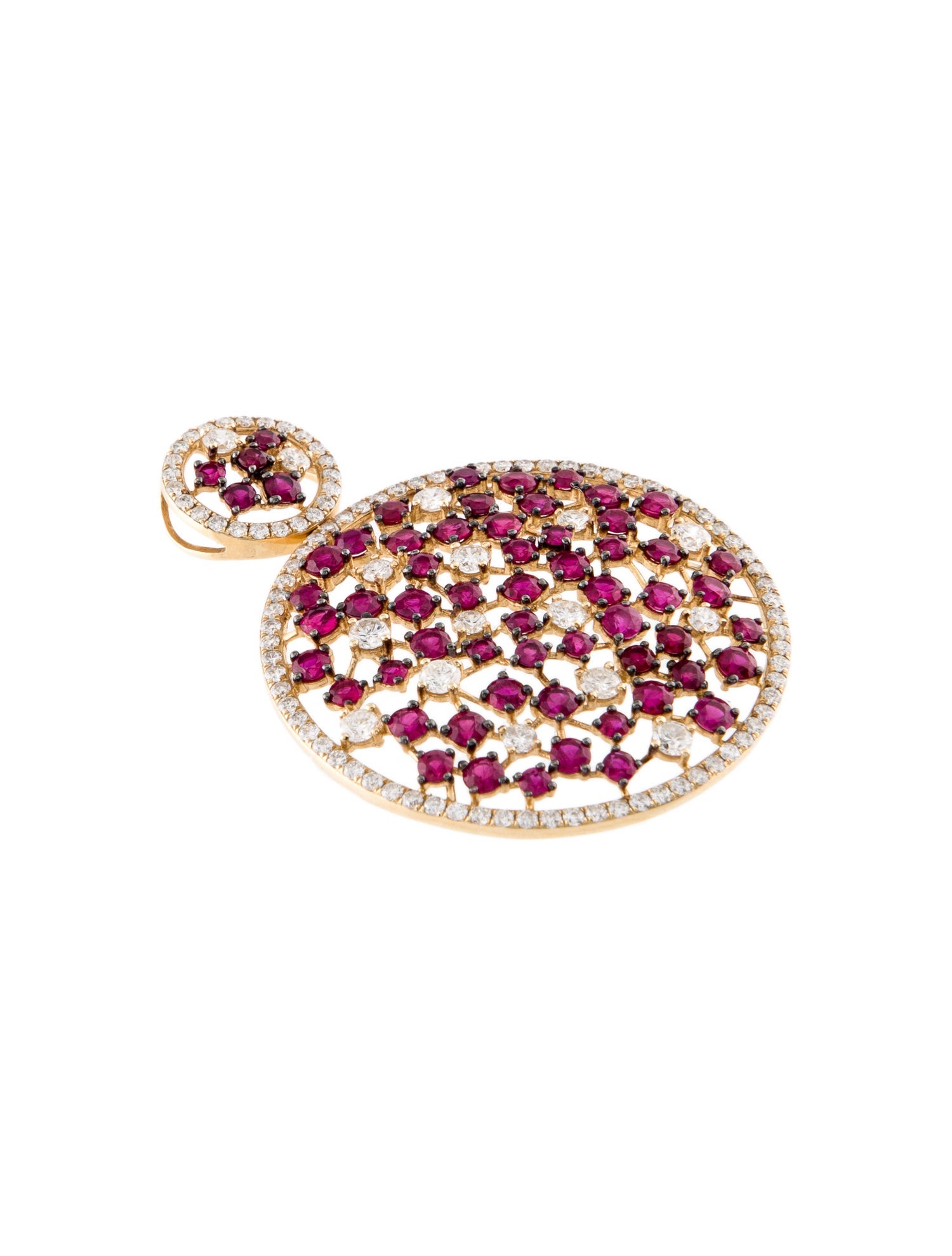 Pendant 14K Ruby & Diamond Pendant