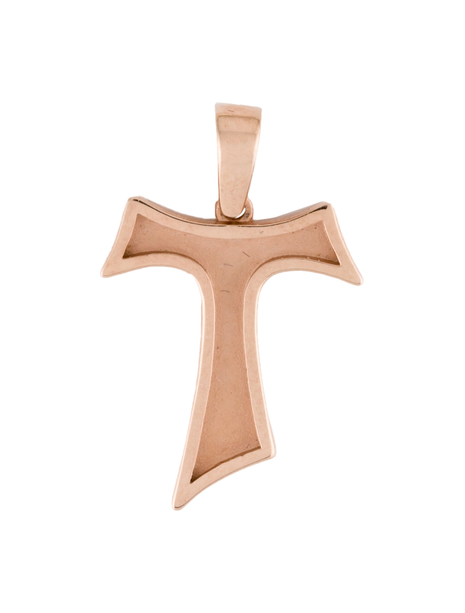 Pendant Humilis 18K Franciscan Tau Sign Cross - 18K Rose Gold Pendant ...