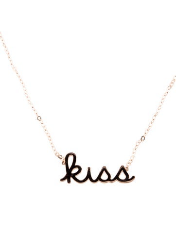 Pendant Necklace 14K 'Kiss'