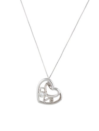 Pendant 14K Diamond Heart 'Love' Pendant Necklace