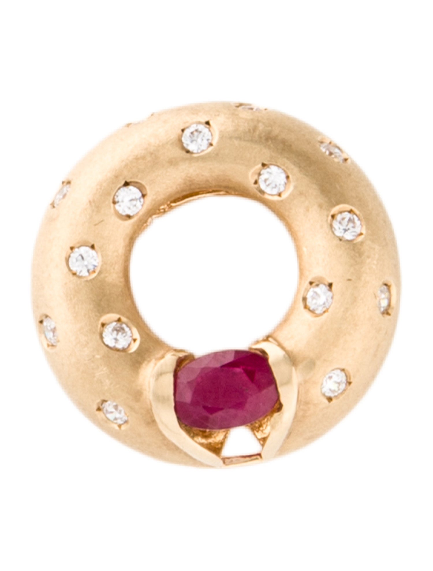 Pendant 14K Ruby & Diamond Pendant