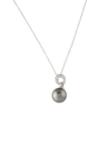 Pendant Necklace 18K Pearl & Diamond