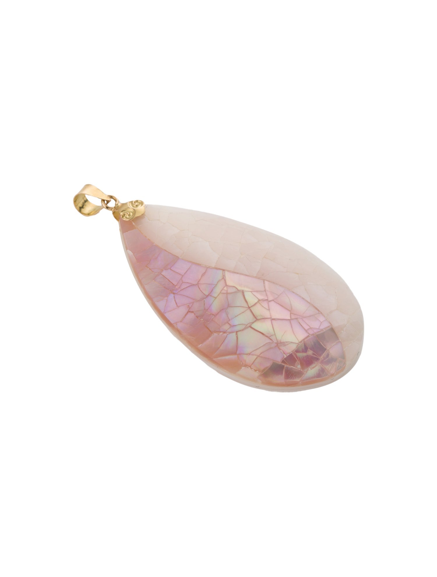 Pendant 18K Mosaic Shell Teardrop Pendant