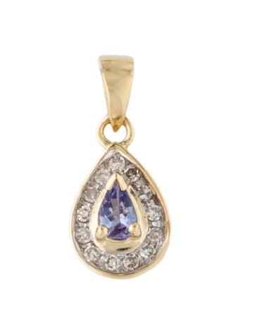 Pendant Necklace 14K Tanzanite & Diamond
