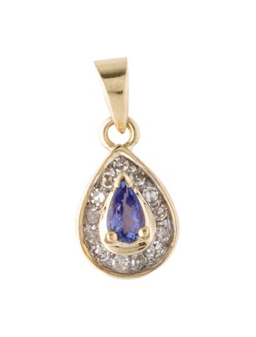 Pendant Necklace 14K Tanzanite & Diamond