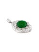 Pendant 18K Diamond & Dyed Jadeite Pendant Necklace