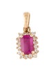 Pendant 14K Ruby & Diamond Pendant