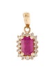 Pendant 14K Ruby & Diamond Pendant