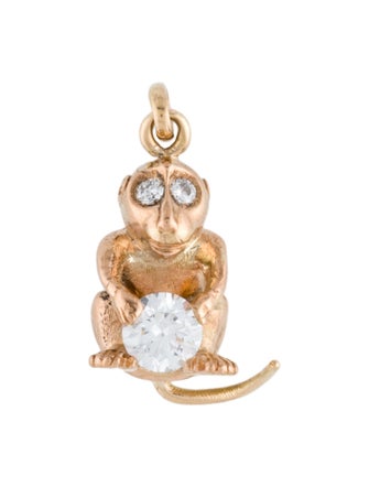 Pendant 20K Lab-Grown Diamond Monkey Pendant