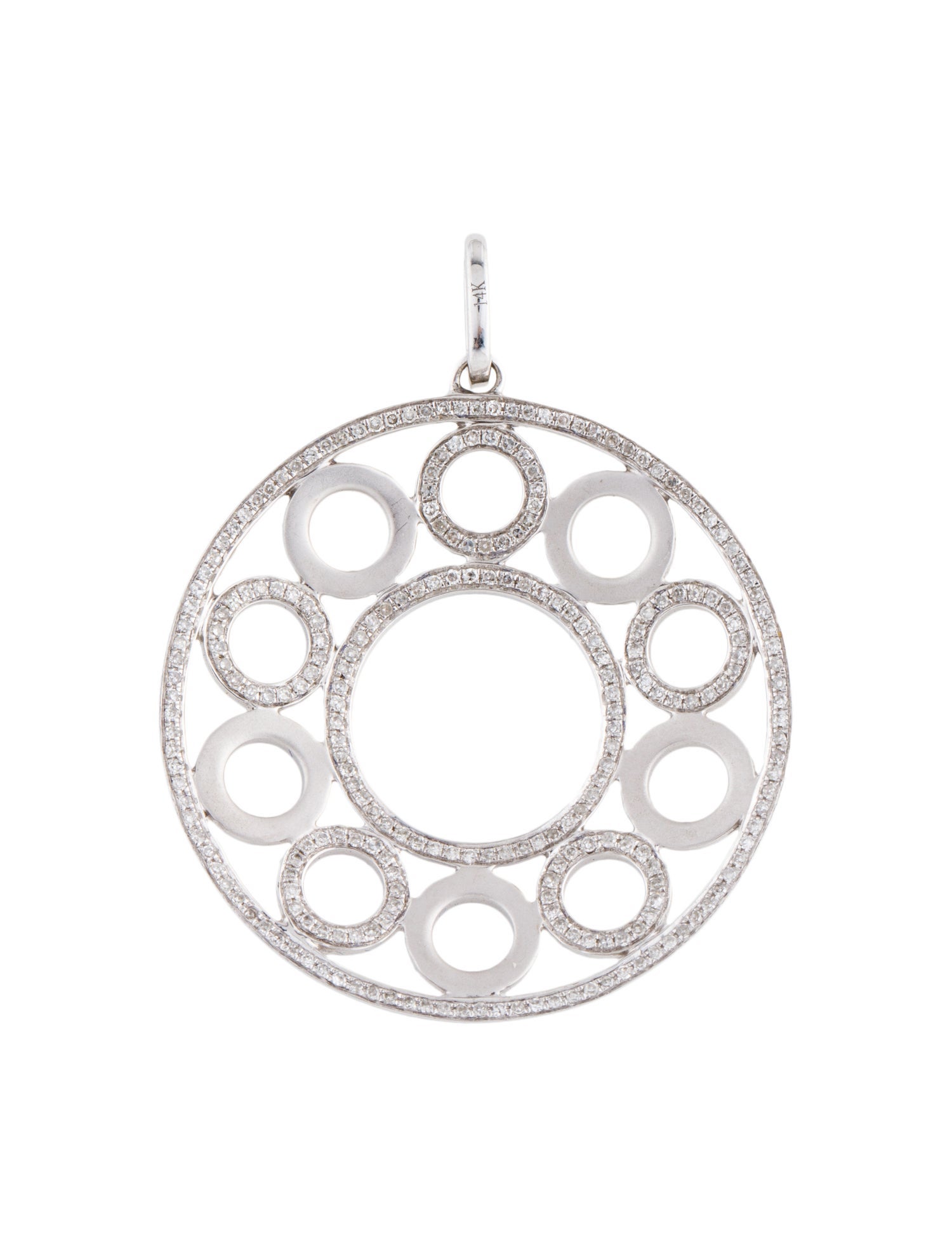 Pendant 14K Diamond Multi-Circle Pendant