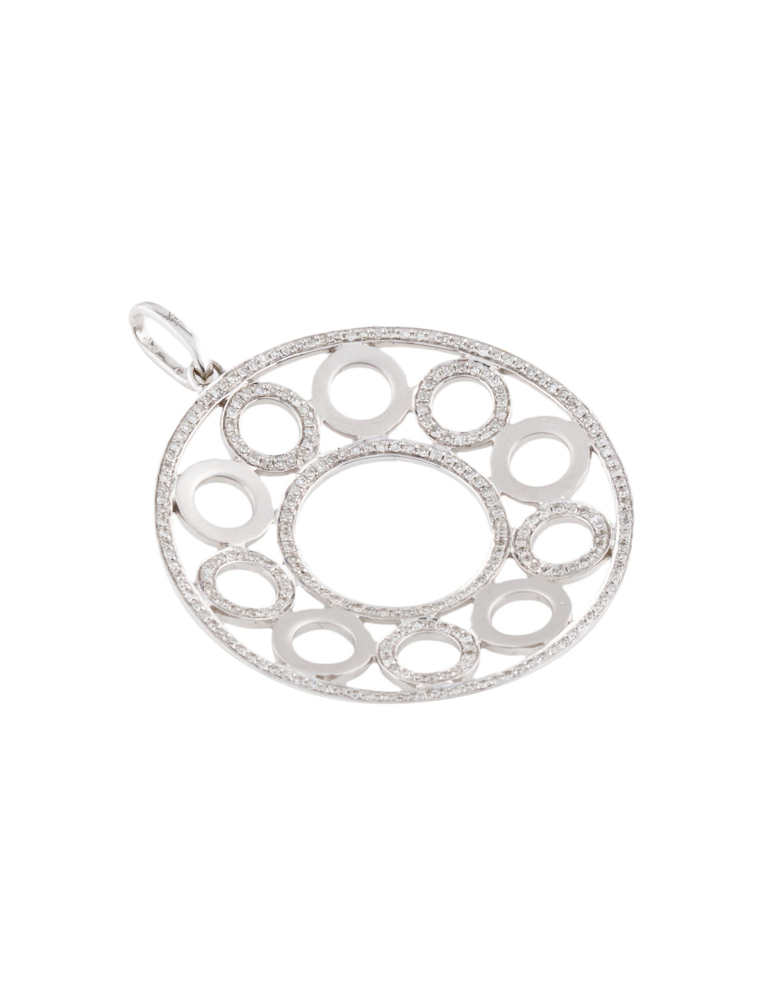 Pendant 14K Diamond Multi-Circle Pendant