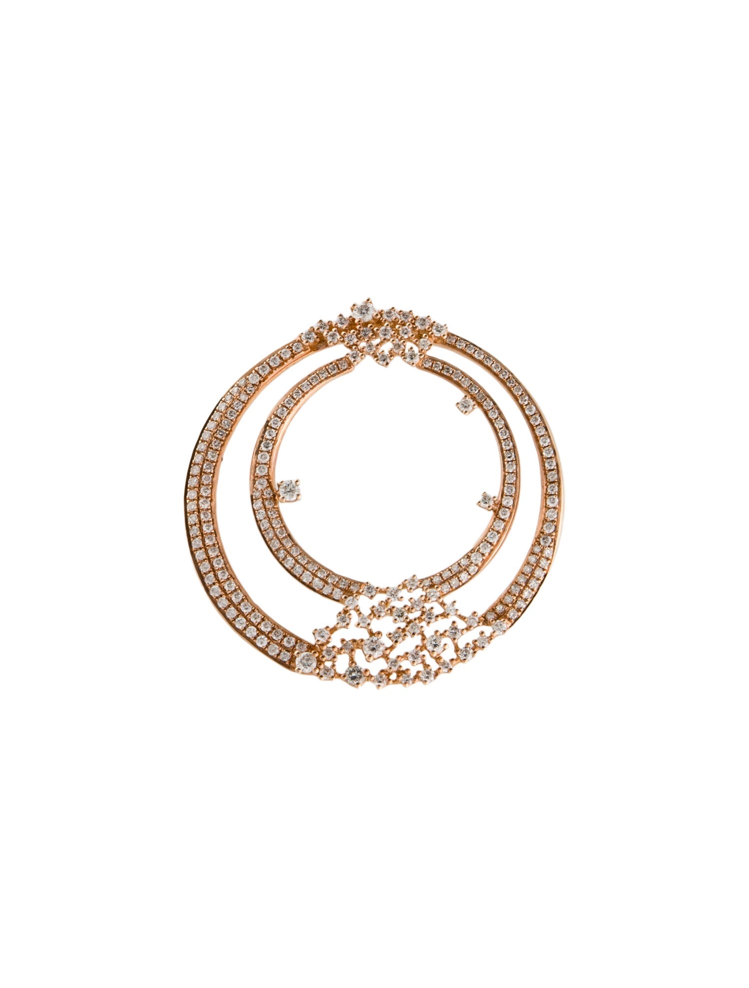 Pendant 14K Diamond Open Circle Pendant