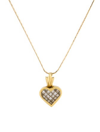 Pendant Diamond Heart Pendant Necklace