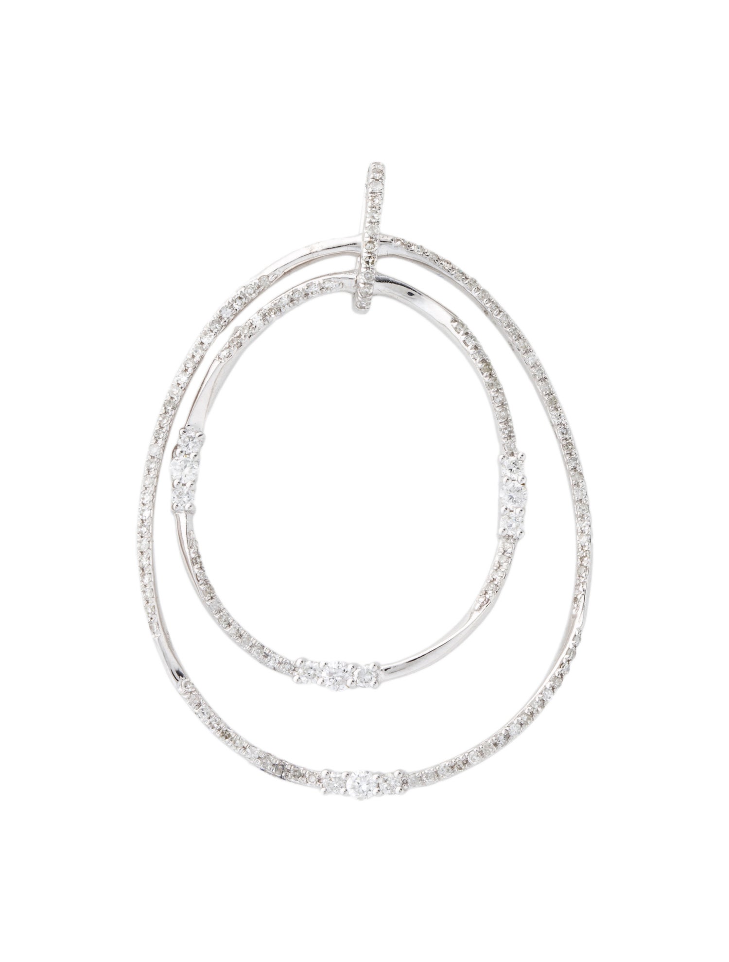 Pendant 14K Diamond Oval