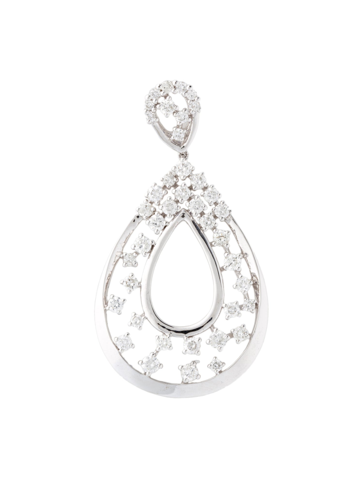 Pendant 14K 1.60ctw Diamond Teardrop Dangle