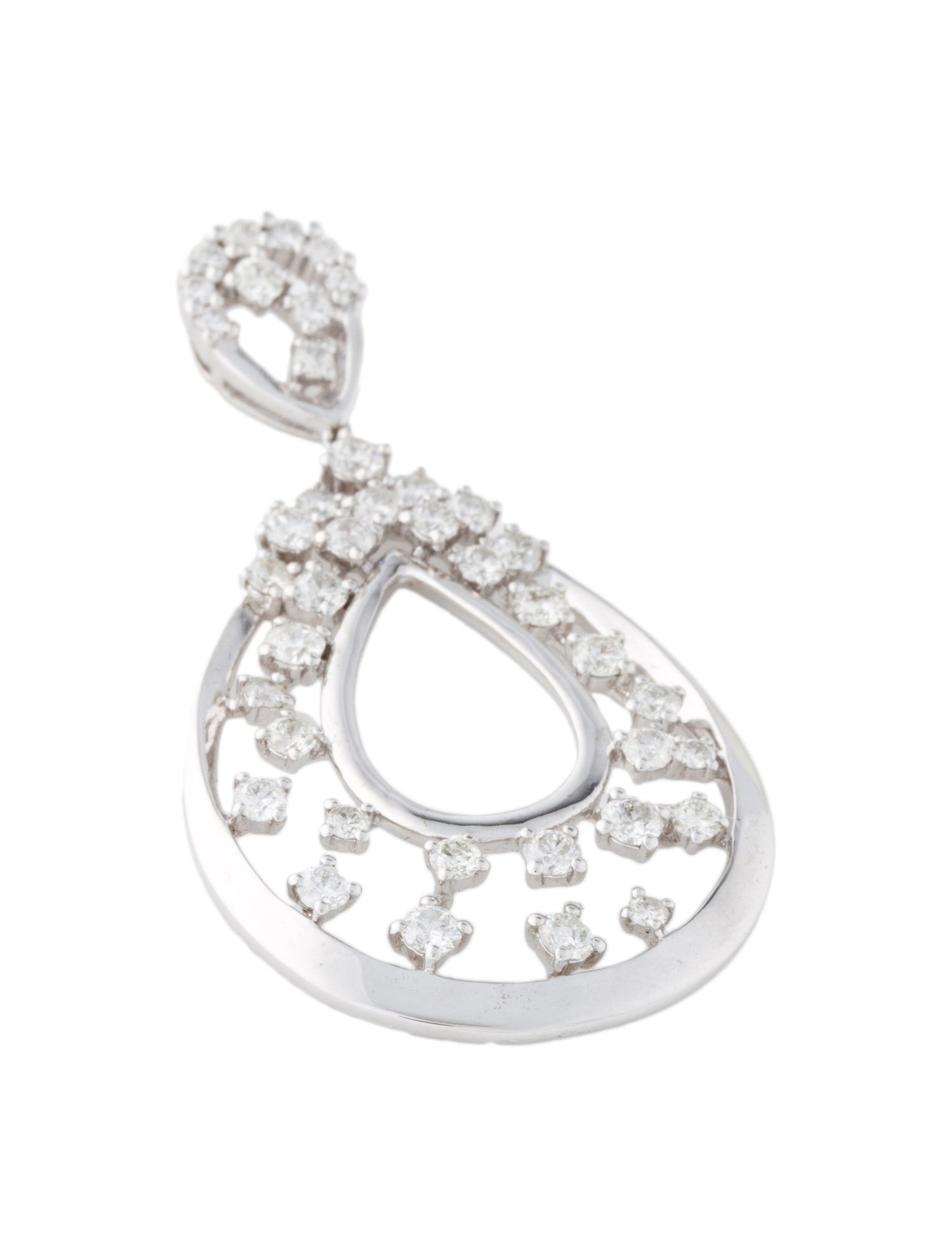 Pendant 14K 1.60ctw Diamond Teardrop Dangle