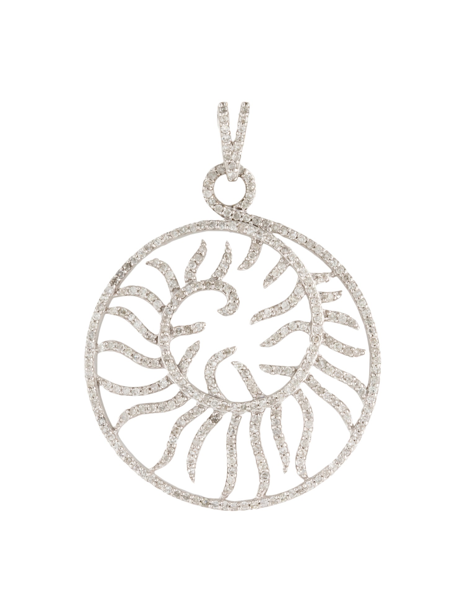 Pendant 14K 1.70ctw Diamond Circle