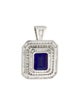 Pendant 18K 20.50ct Tanzanite & Diamond Triple Halo Pendant