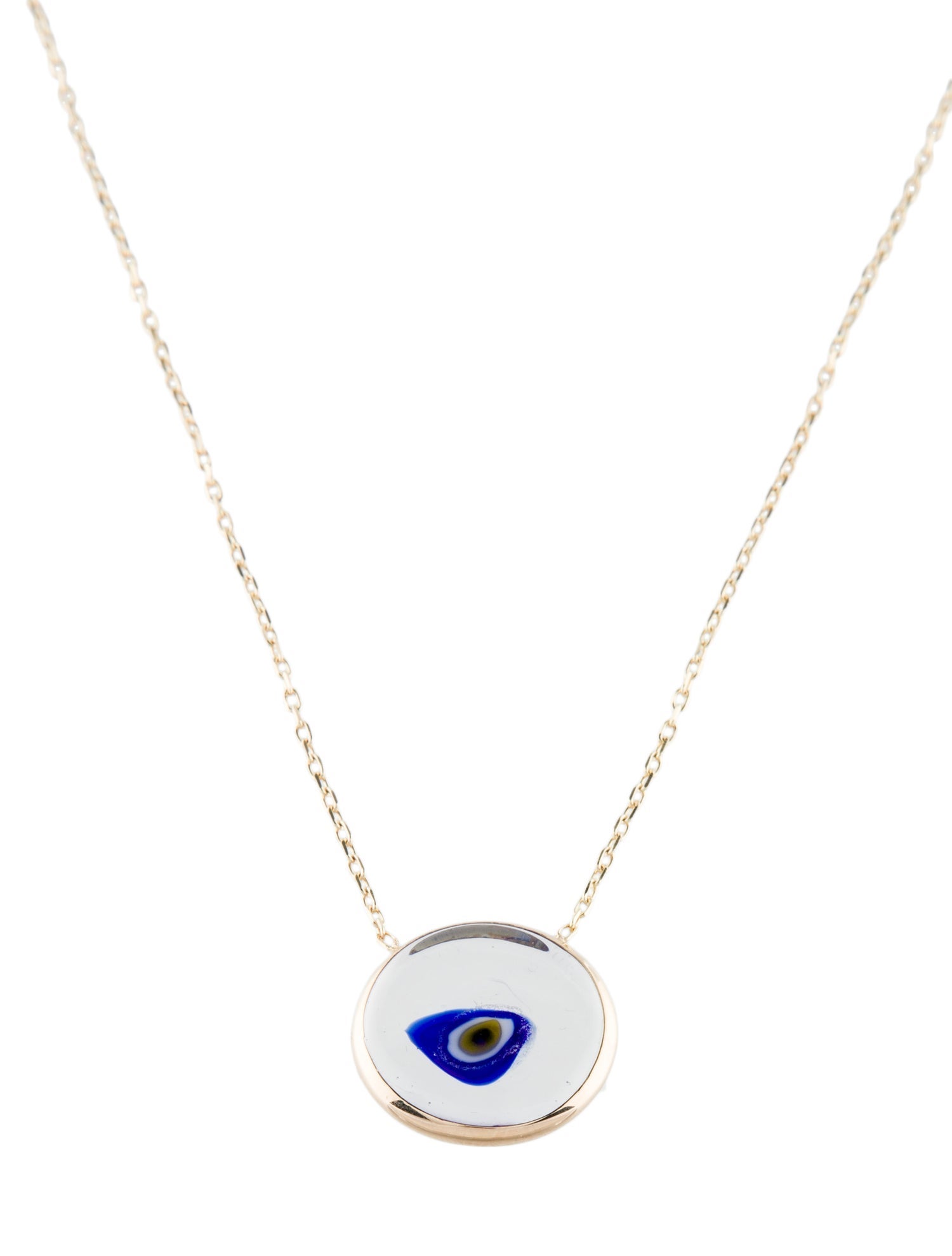 Pendant 14K Evil Eye Glass