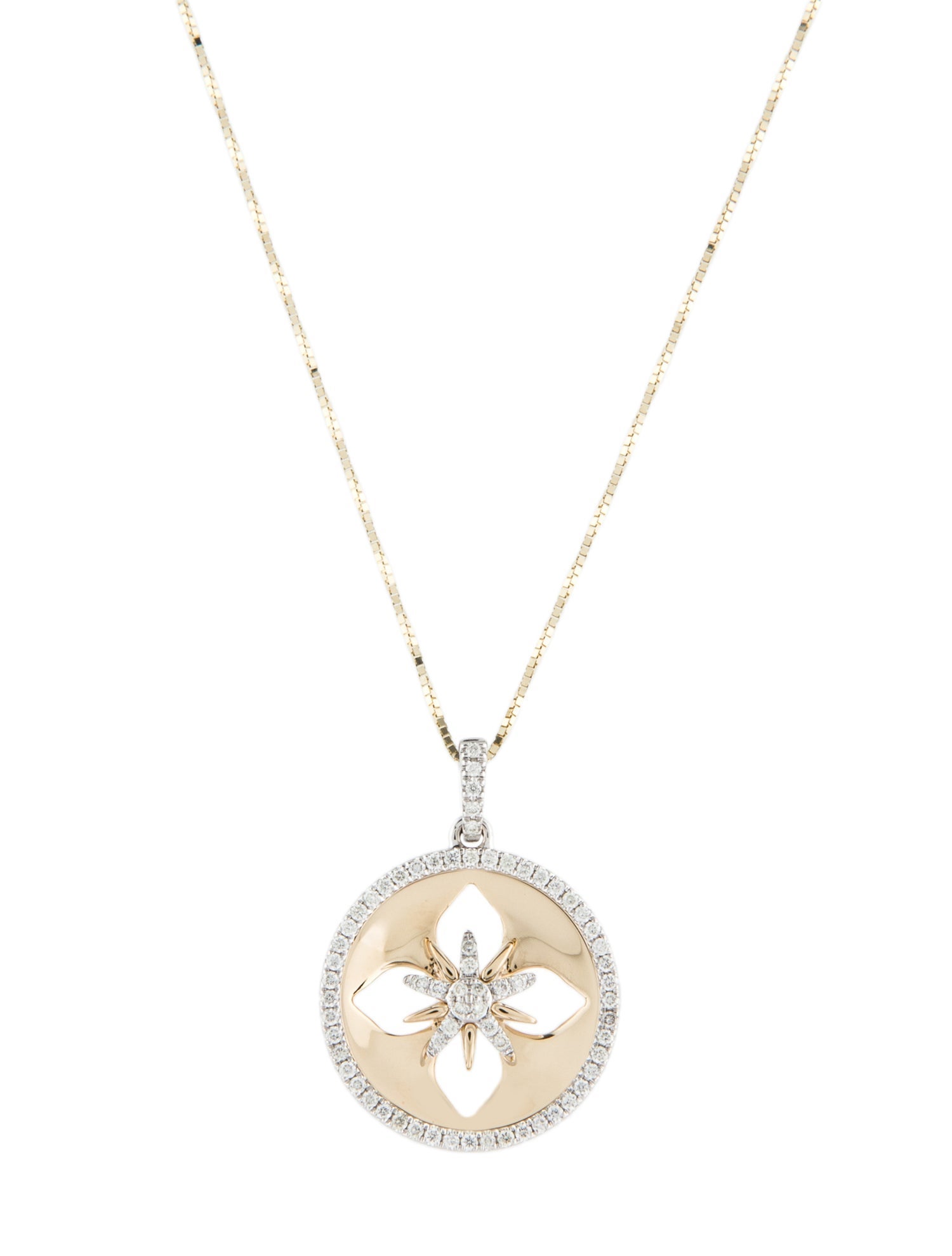 Pendant 14K Diamond Circle