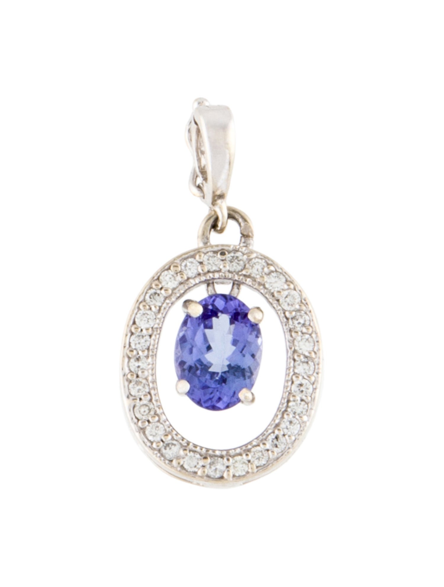 Pendant 14K 1.12ctw Tanzanite & Diamond Pendant