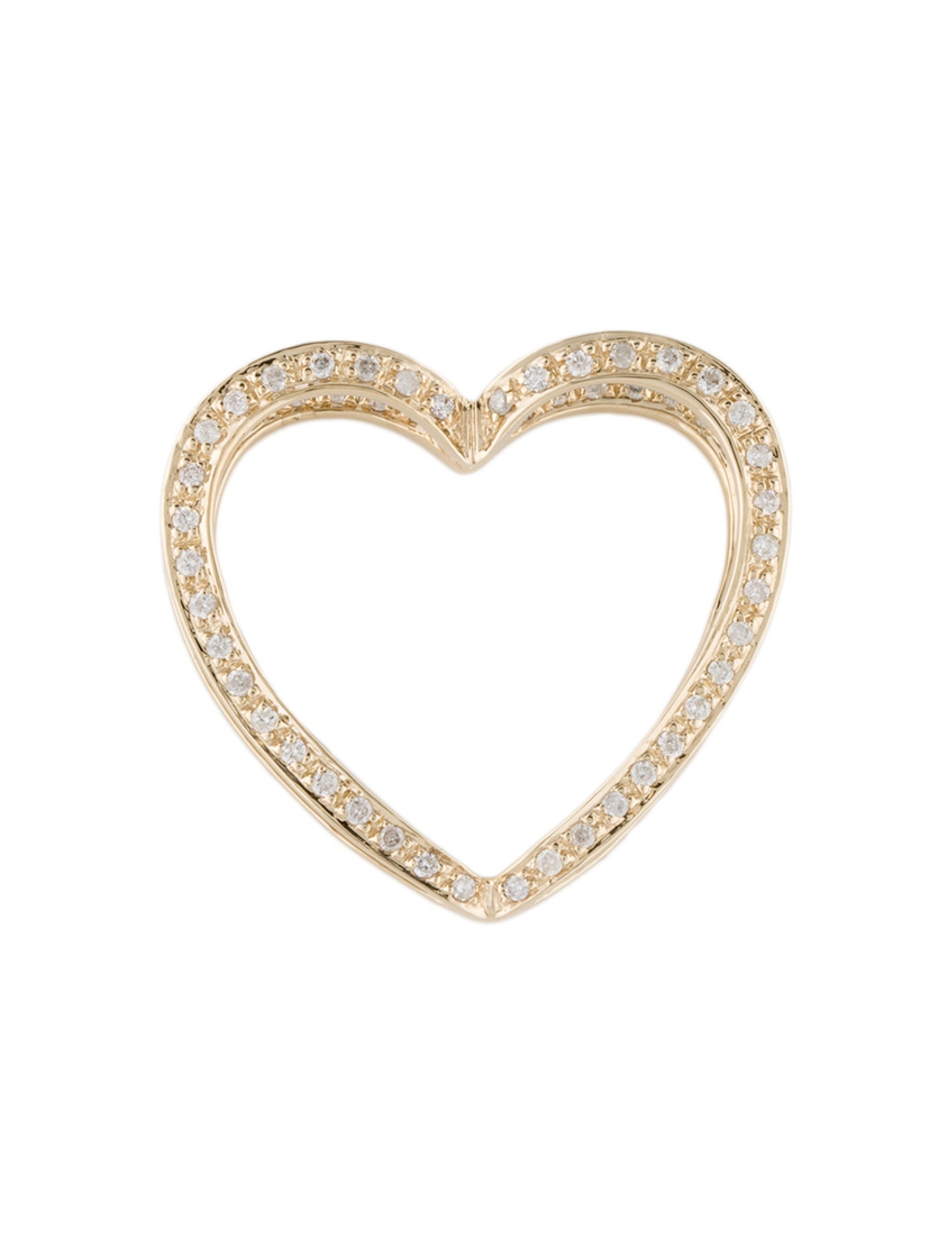Pendant 14K Diamond Double Heart Pendant