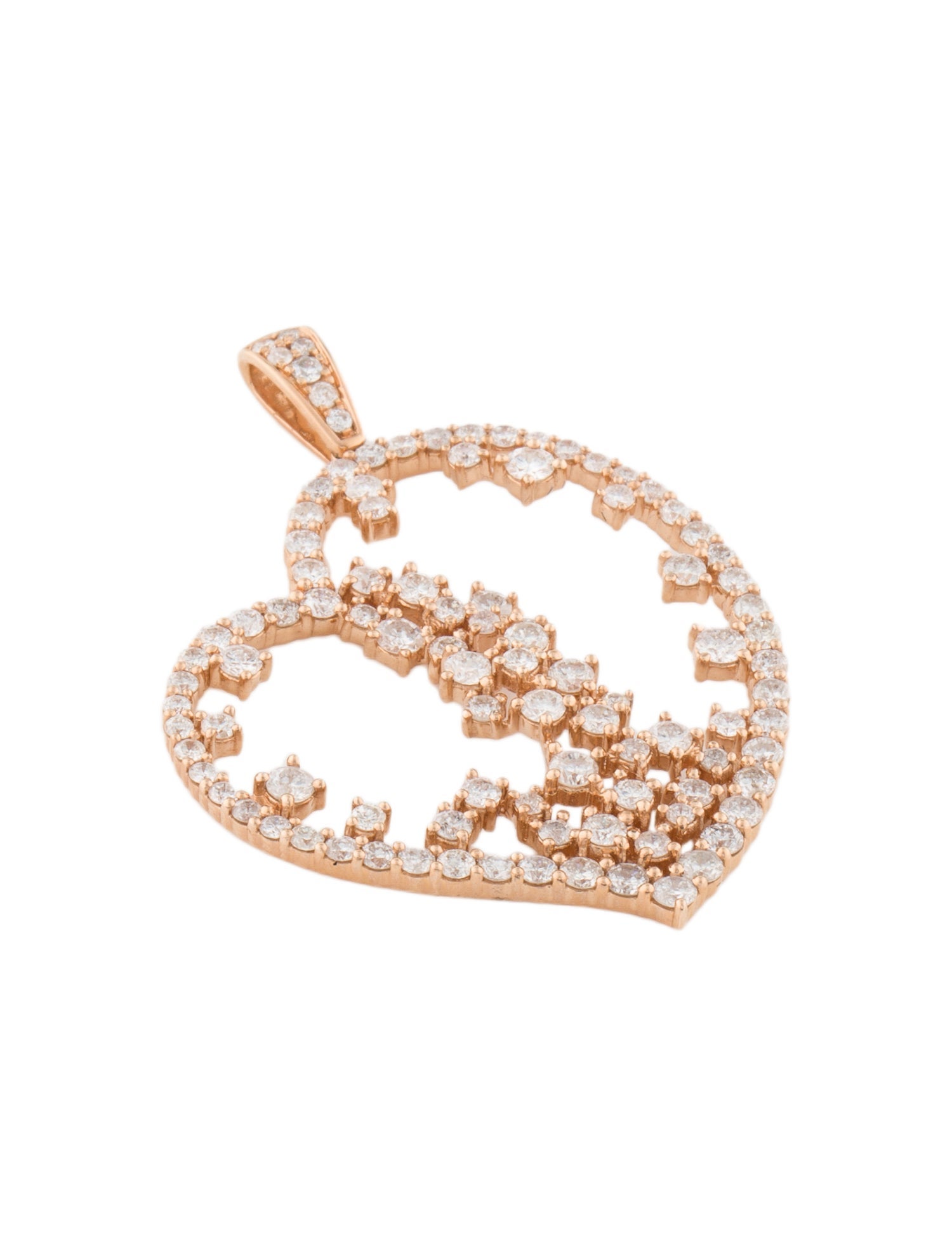 Pendant 14K 2.51ctw Diamond Heart Pendant