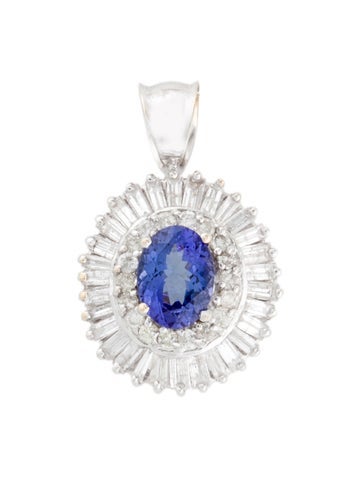 Pendant Necklace 14K Tanzanite & Diamond
