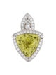 Pendant 18K 7.72ct Quartz & Diamond Pendant