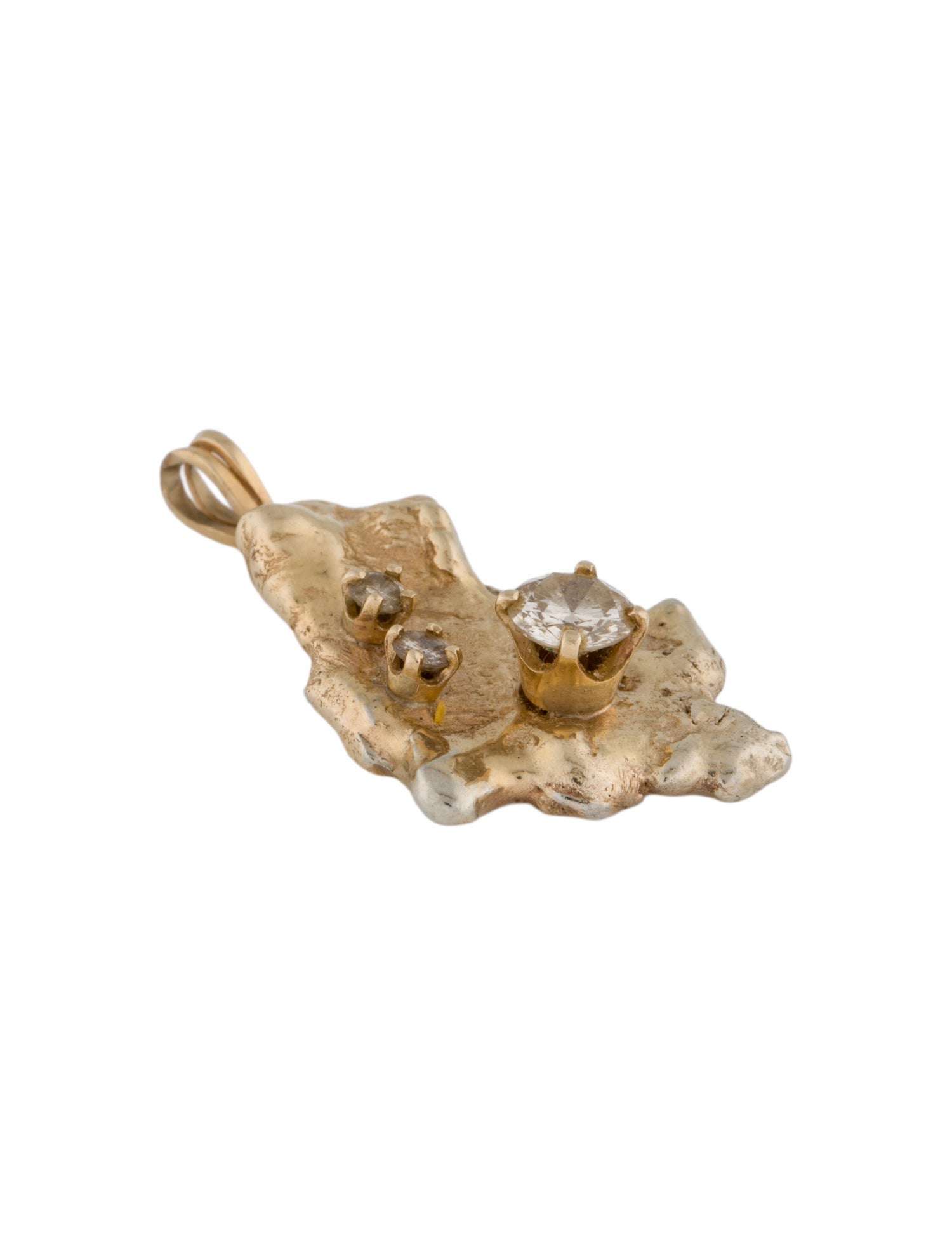 Pendant 14K Diamond Nugget Pendant