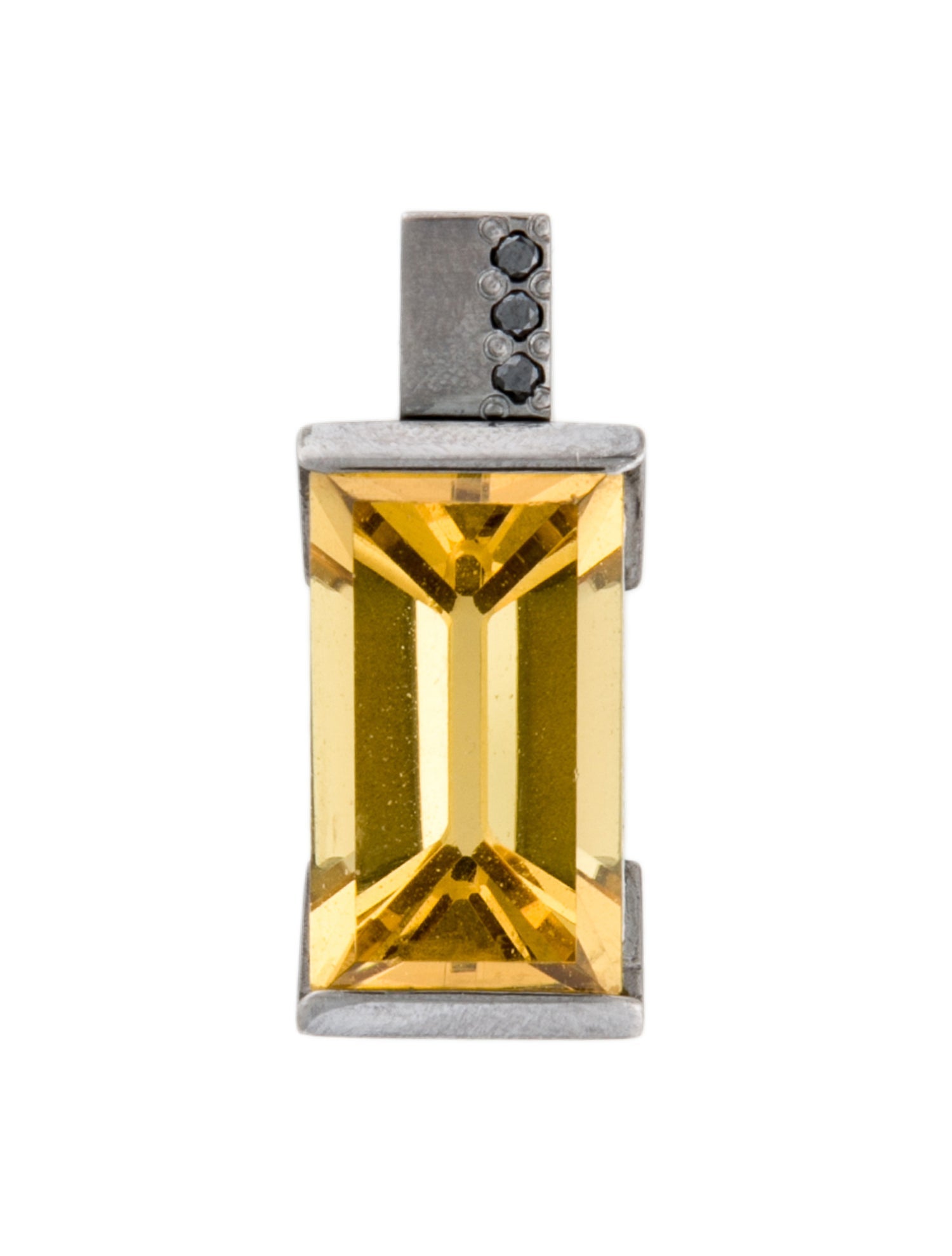 Pendant 14K Heliodor & Diamond Pendant