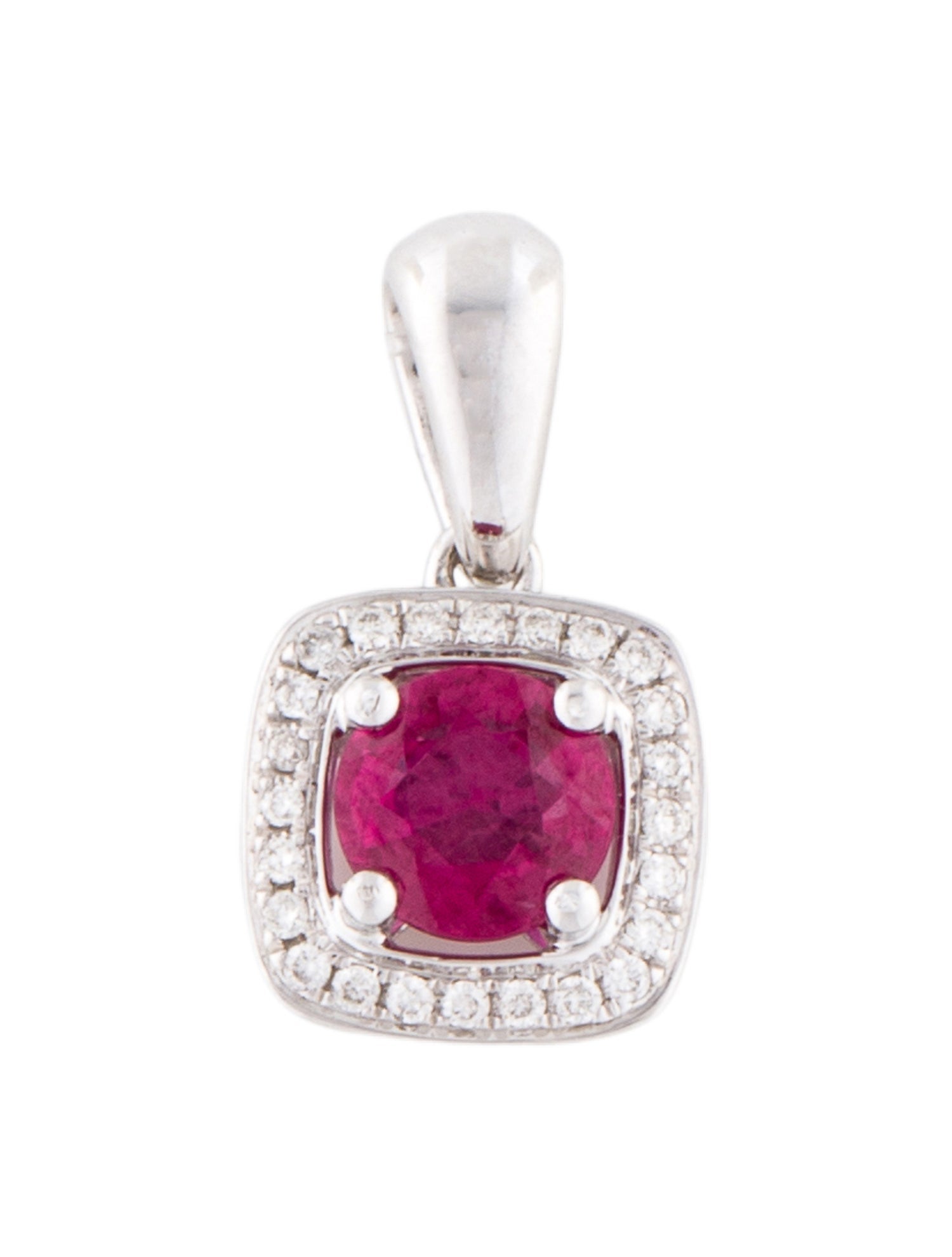 Pendant 14K Ruby & Diamond Pendant