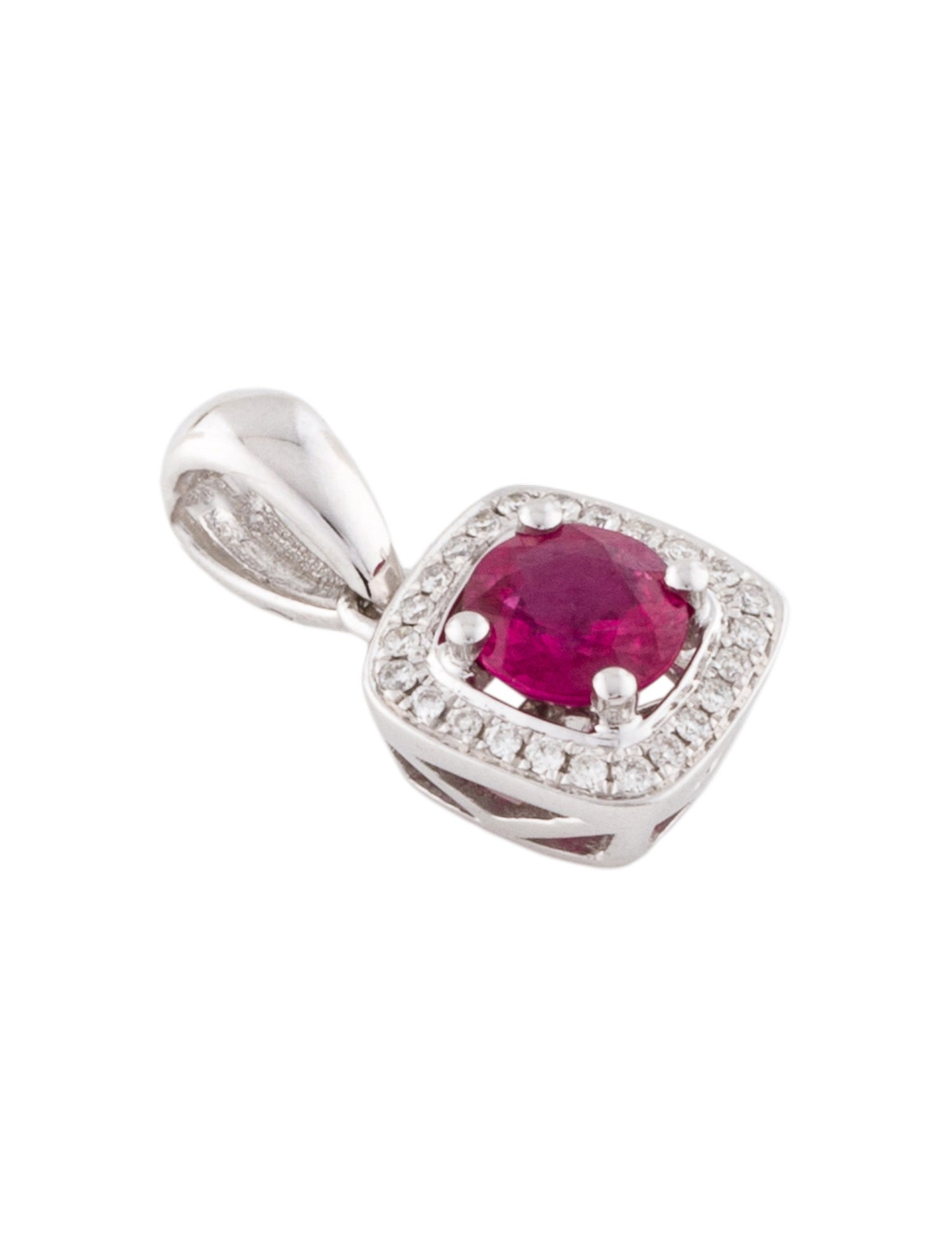 Pendant 14K Ruby & Diamond Pendant