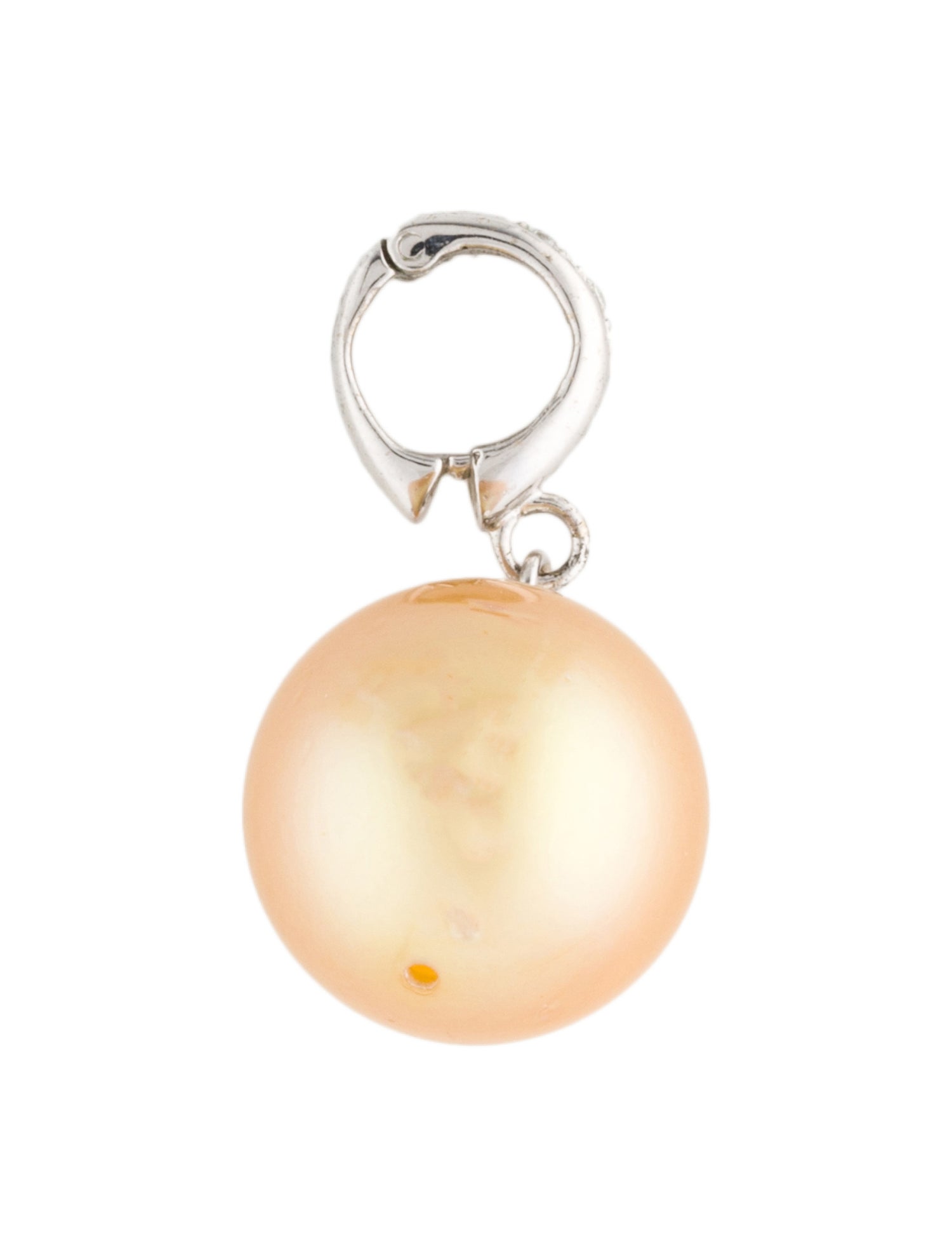 Pendant 14K Dyed Pearl & Diamond Pendant