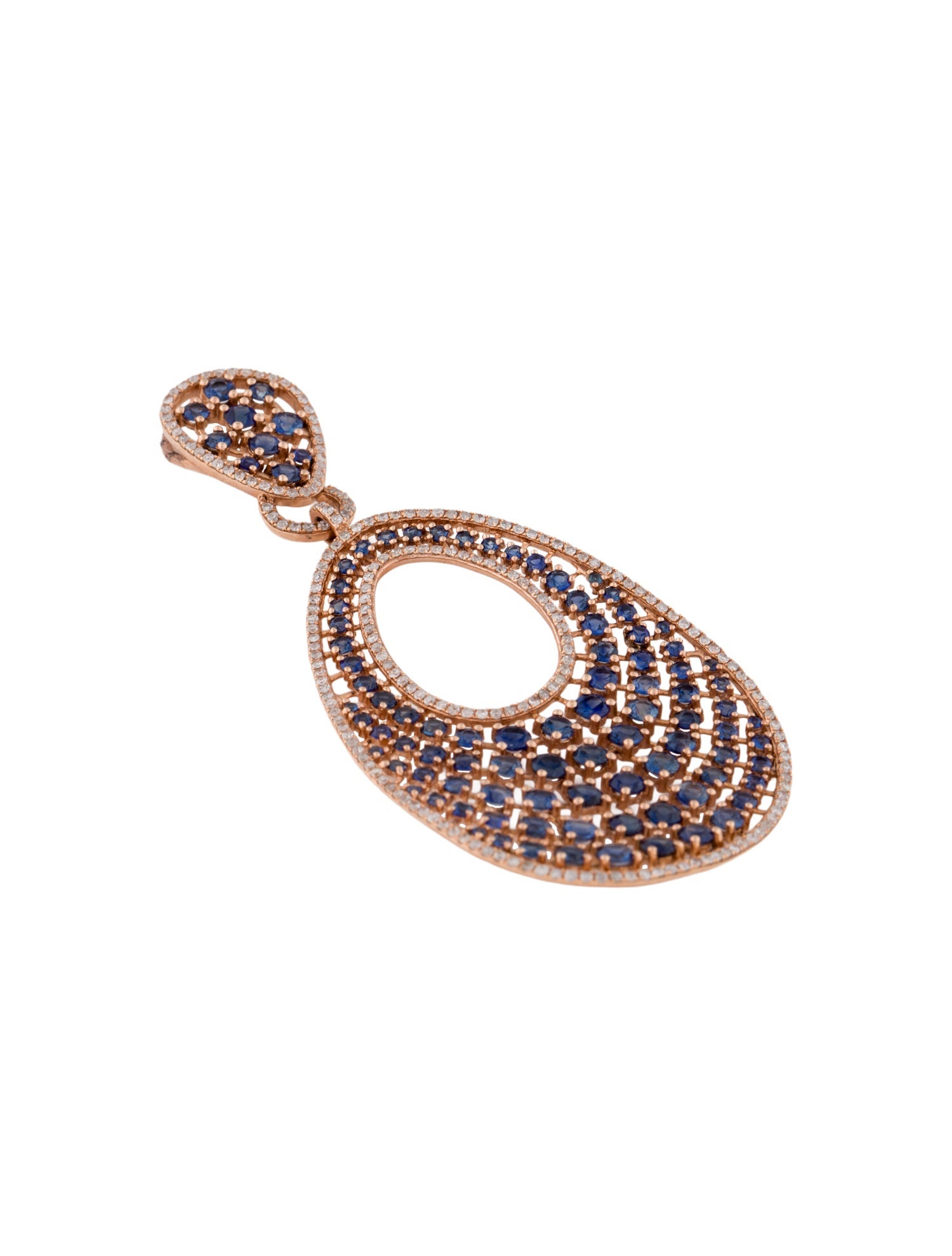 Pendant 14K Sapphire & Diamond