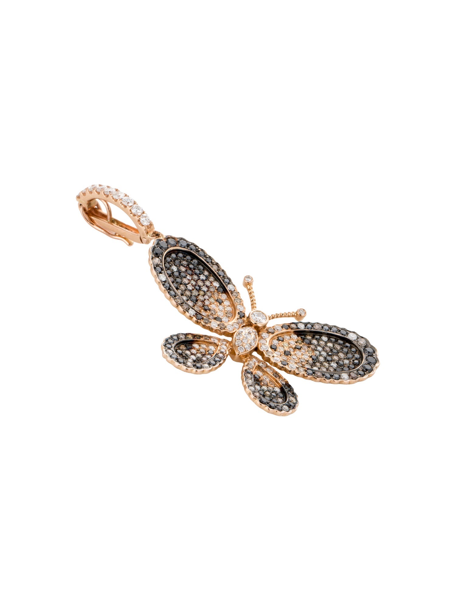 Pendant 18K 2.93 ctw Diamond Butterfly Pendant