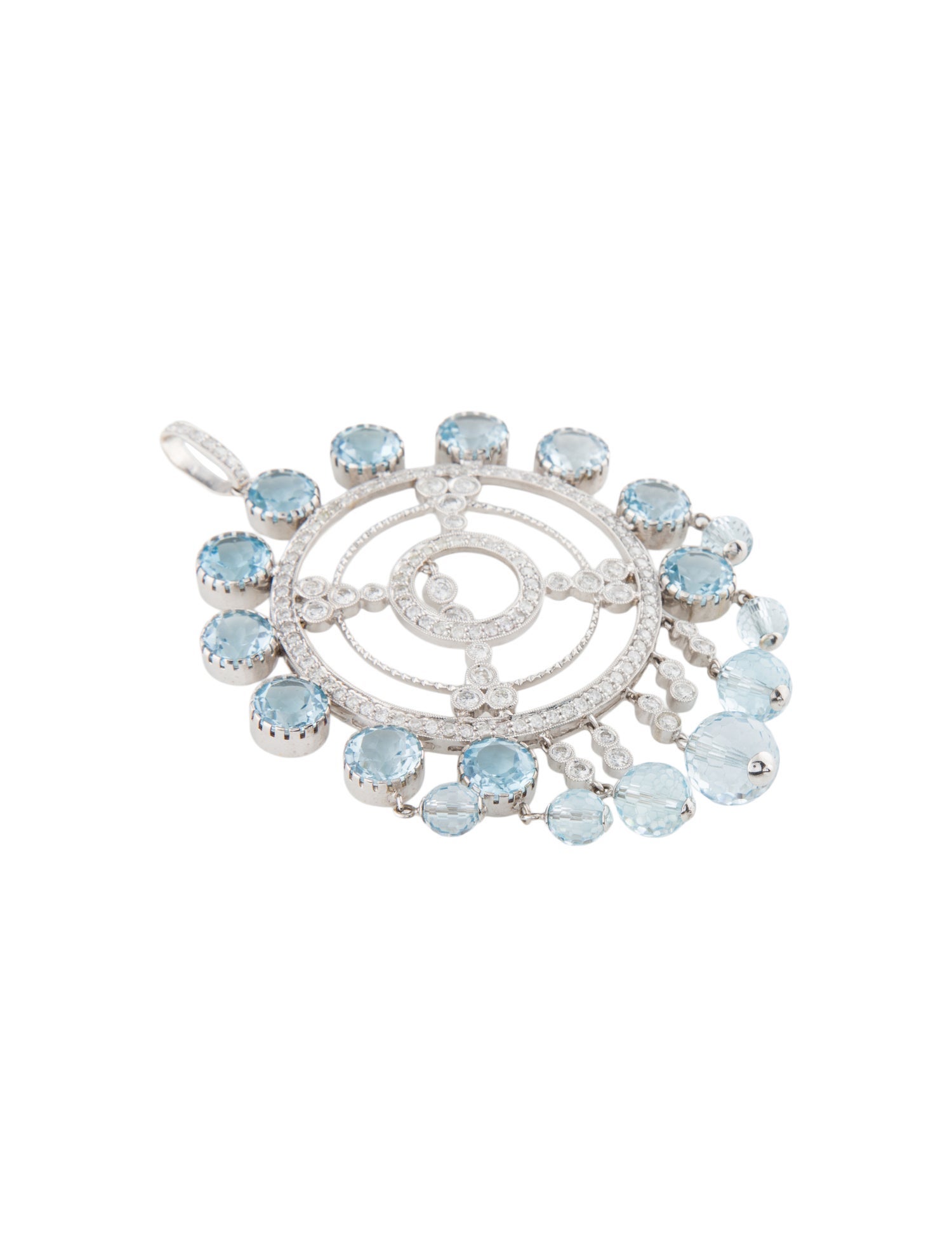 Pendant 18K Topaz & Diamond