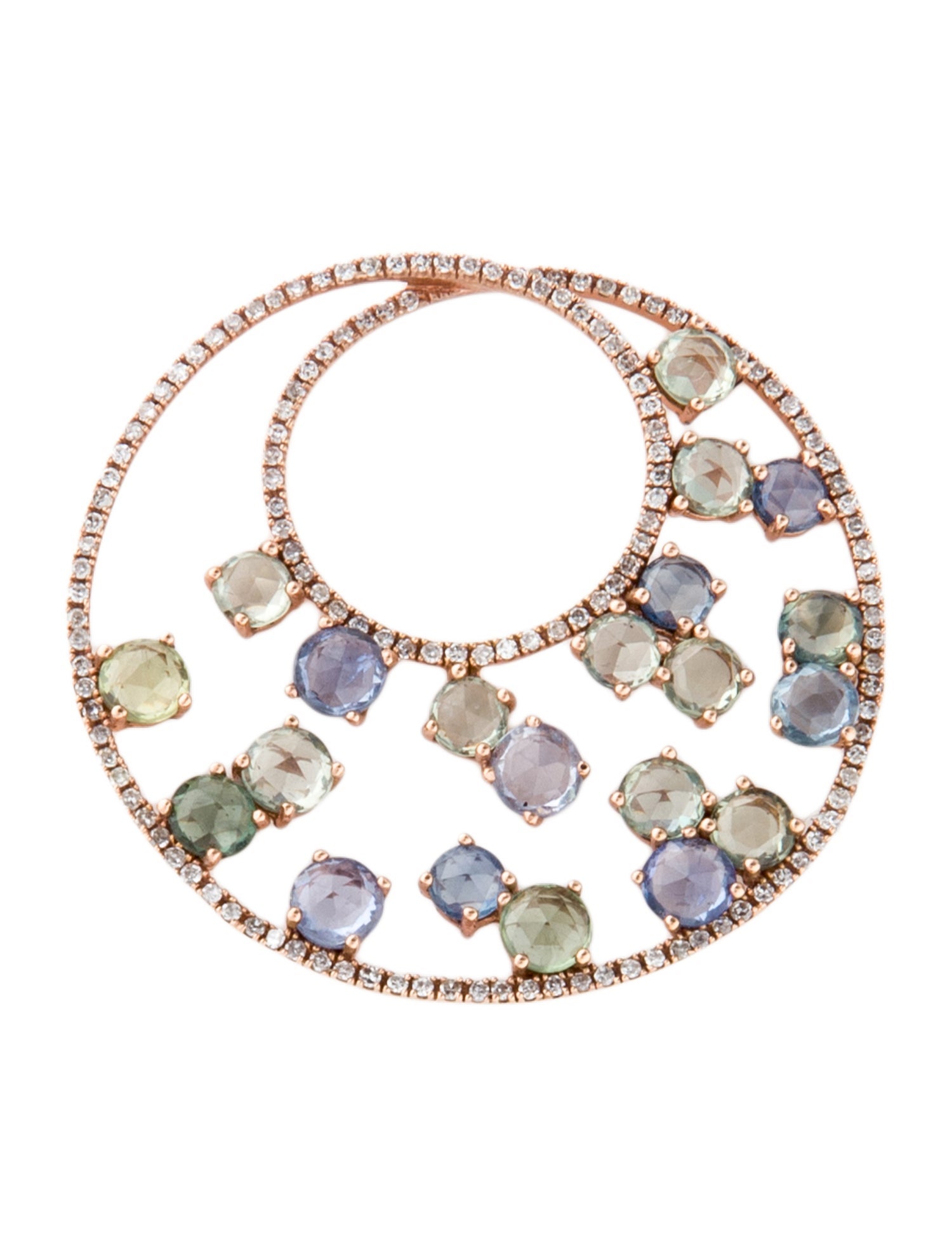 Pendant 14K Sapphire & Diamond Pendant