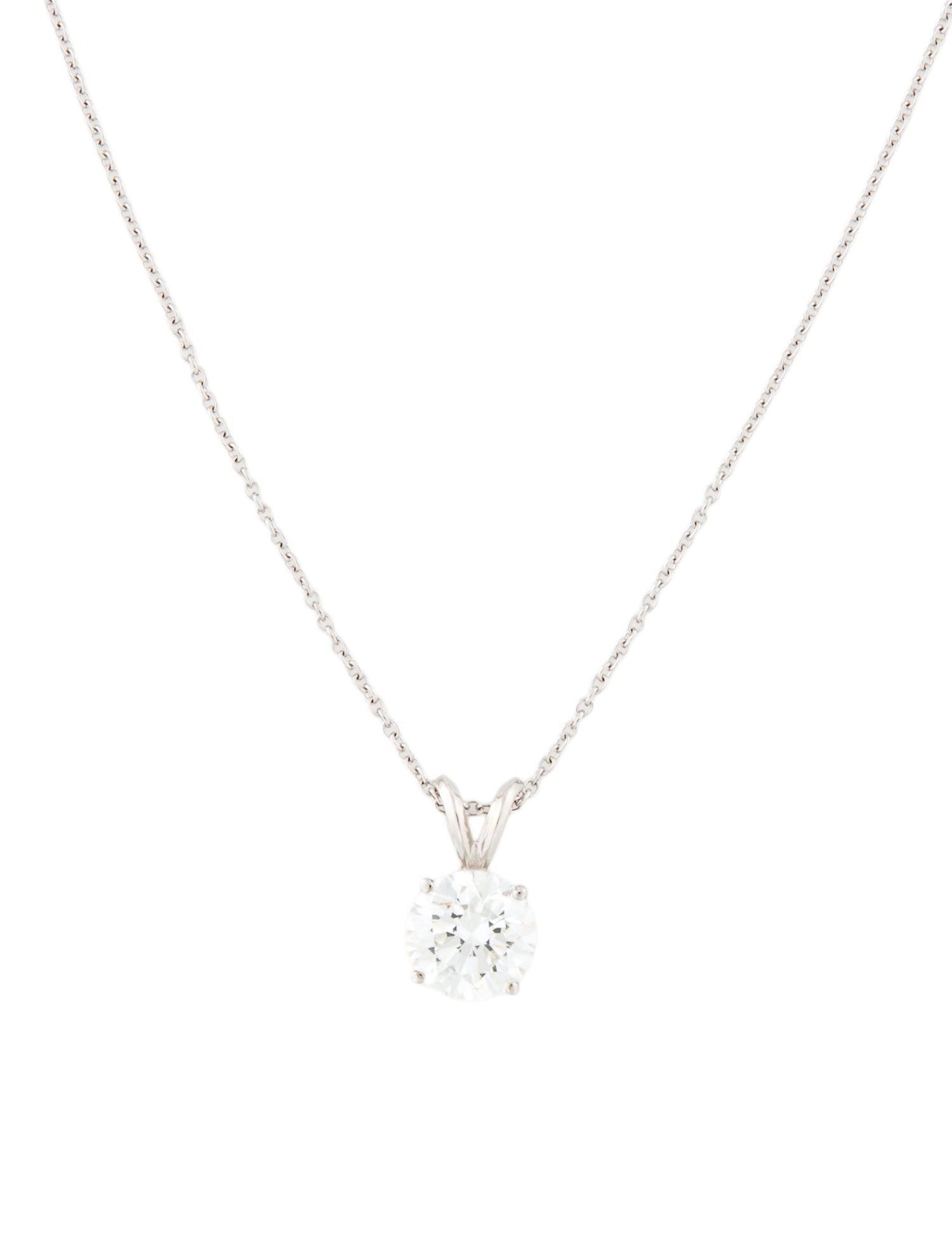 Necklace 14K 2.00ct Lab-Grown Diamond Solitaire Pendant Necklace