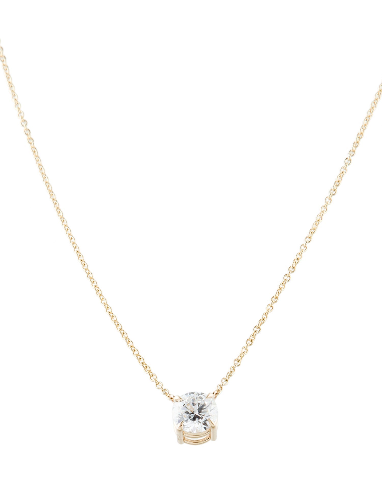 Pendant 14K 1.00ct Lab-Grown Diamond Solitaire