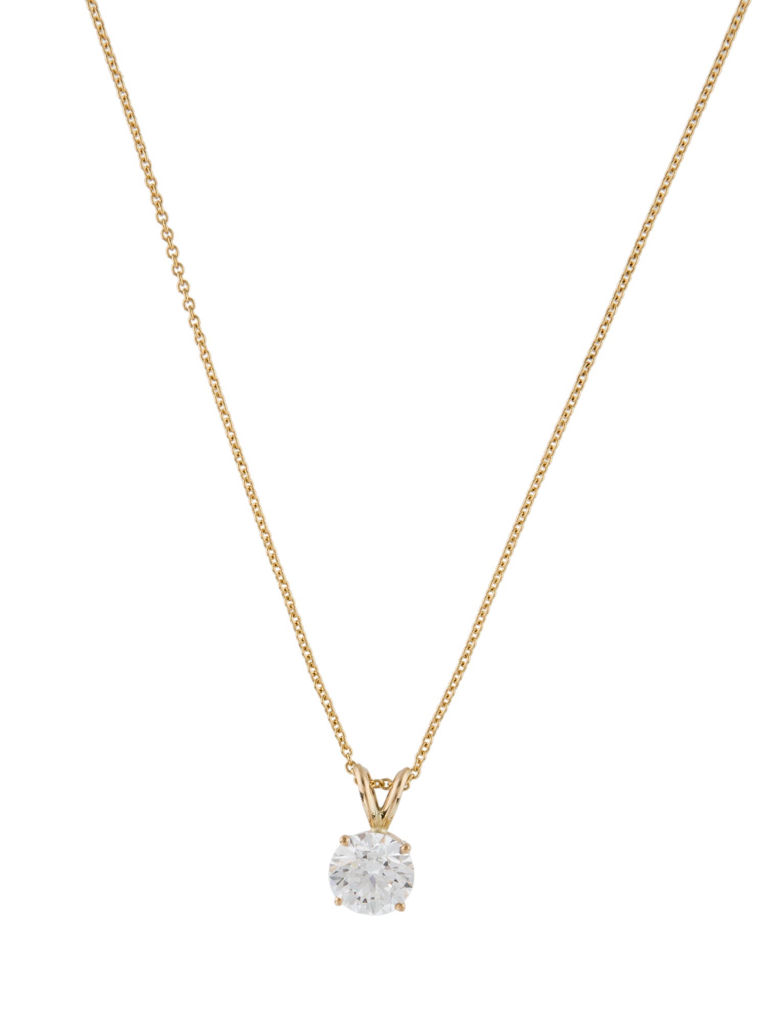 Saint Laurent Cassandre Twist Pendant Necklace - Gold-Tone