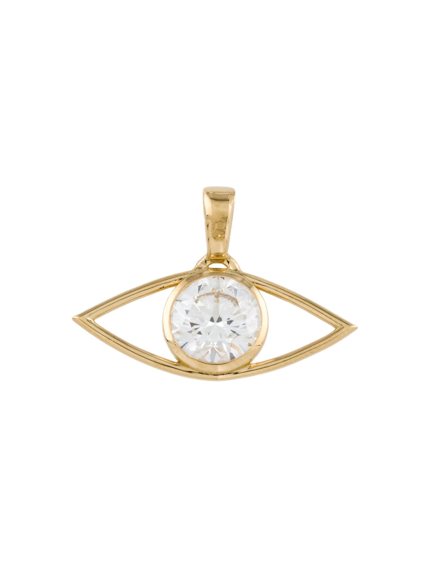 Pendant 18K 2.56ct Lab-Grown Diamond Solitaire Eye Pendant