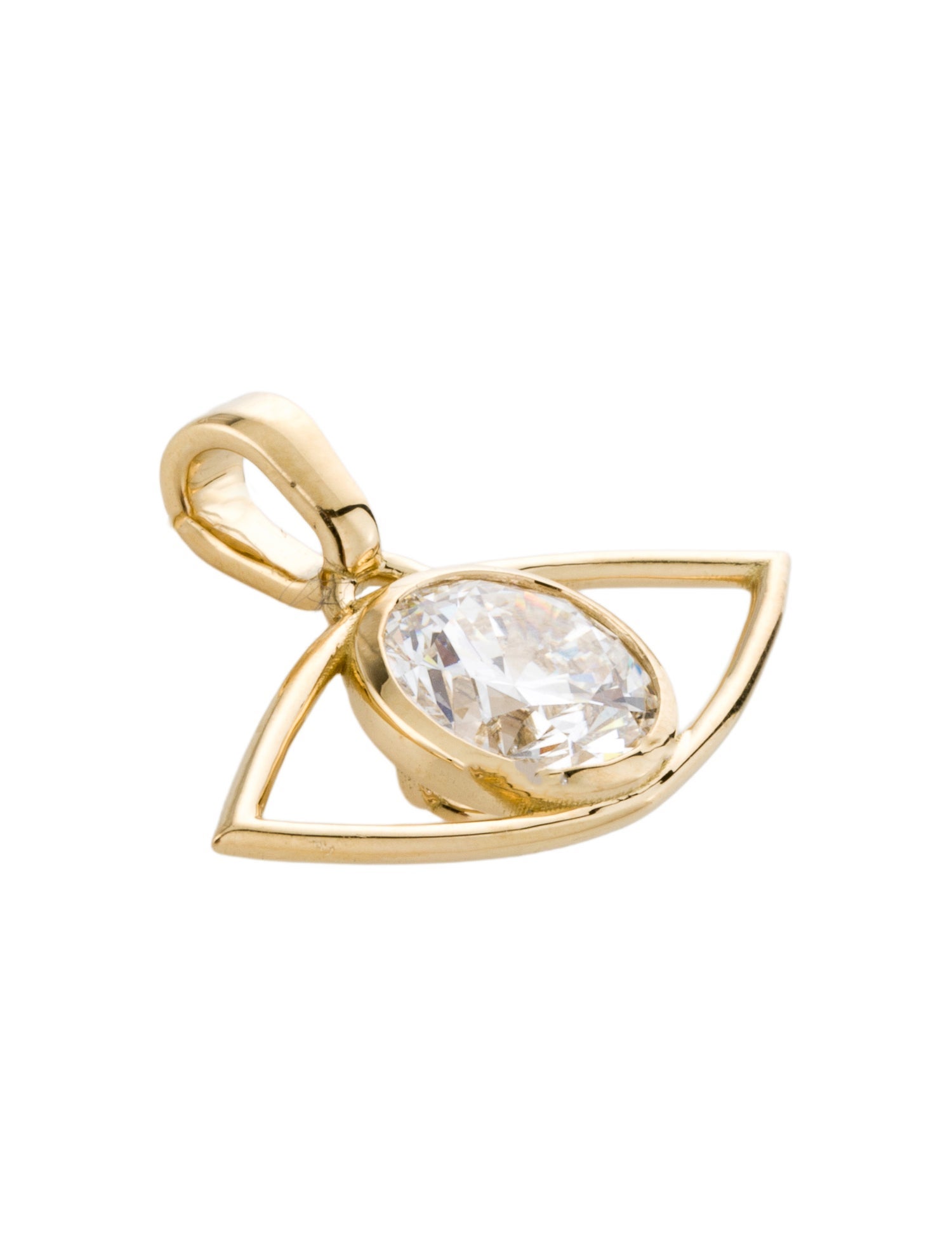 Pendant 18K 2.56ct Lab-Grown Diamond Solitaire Eye Pendant