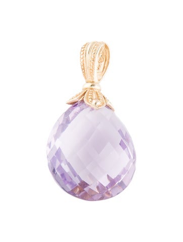 Pendant Necklace 14K Amethyst