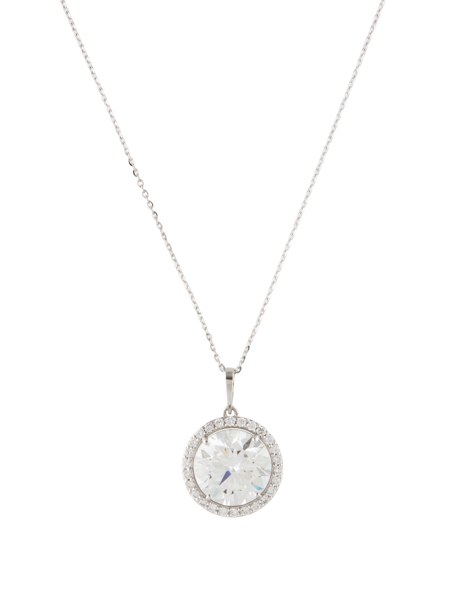 Pendant 14K 4.92ctw Lab-Grown Diamond Halo Set