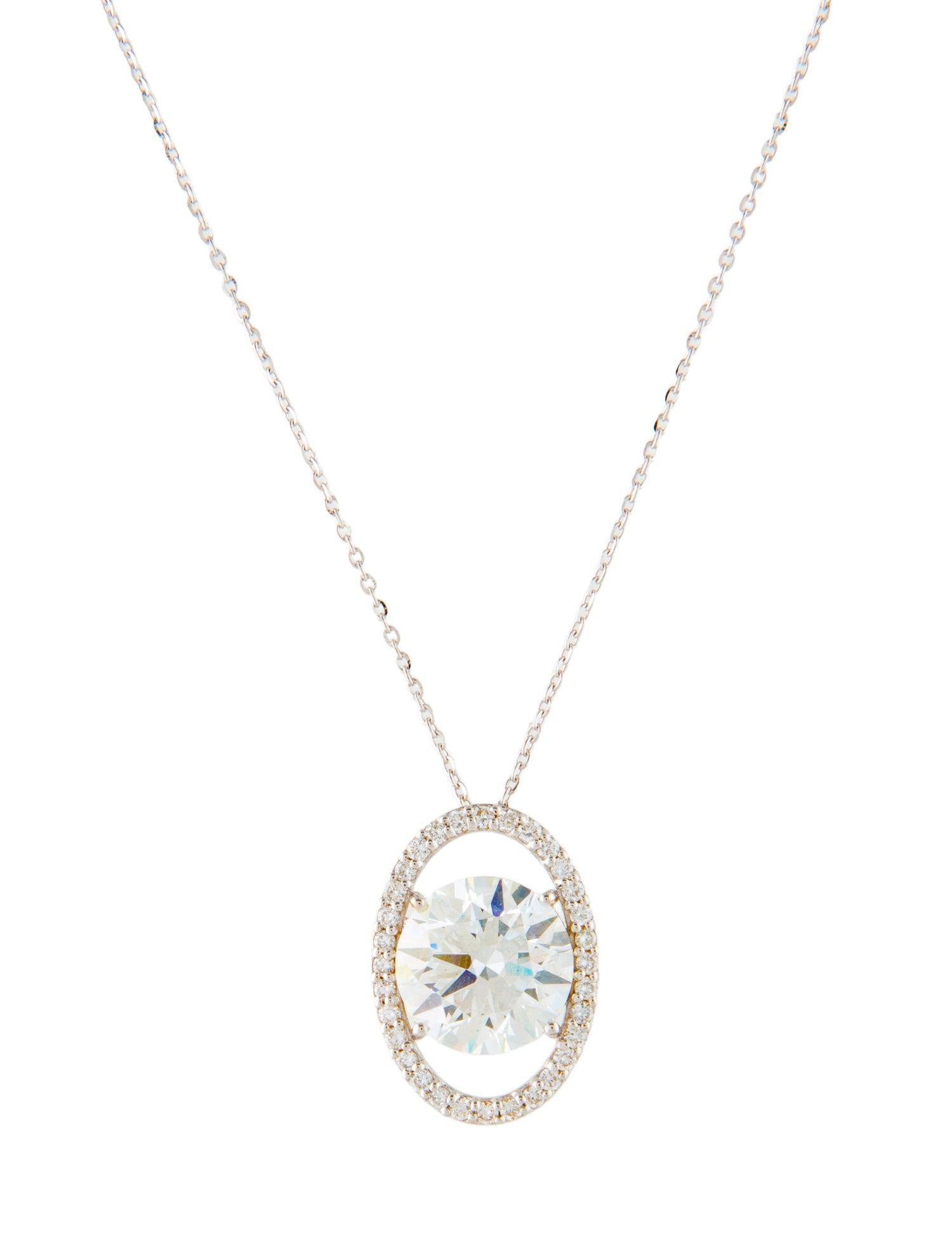 Pendant 14K 4.25ctw Lab-Grown Diamond Halo Set
