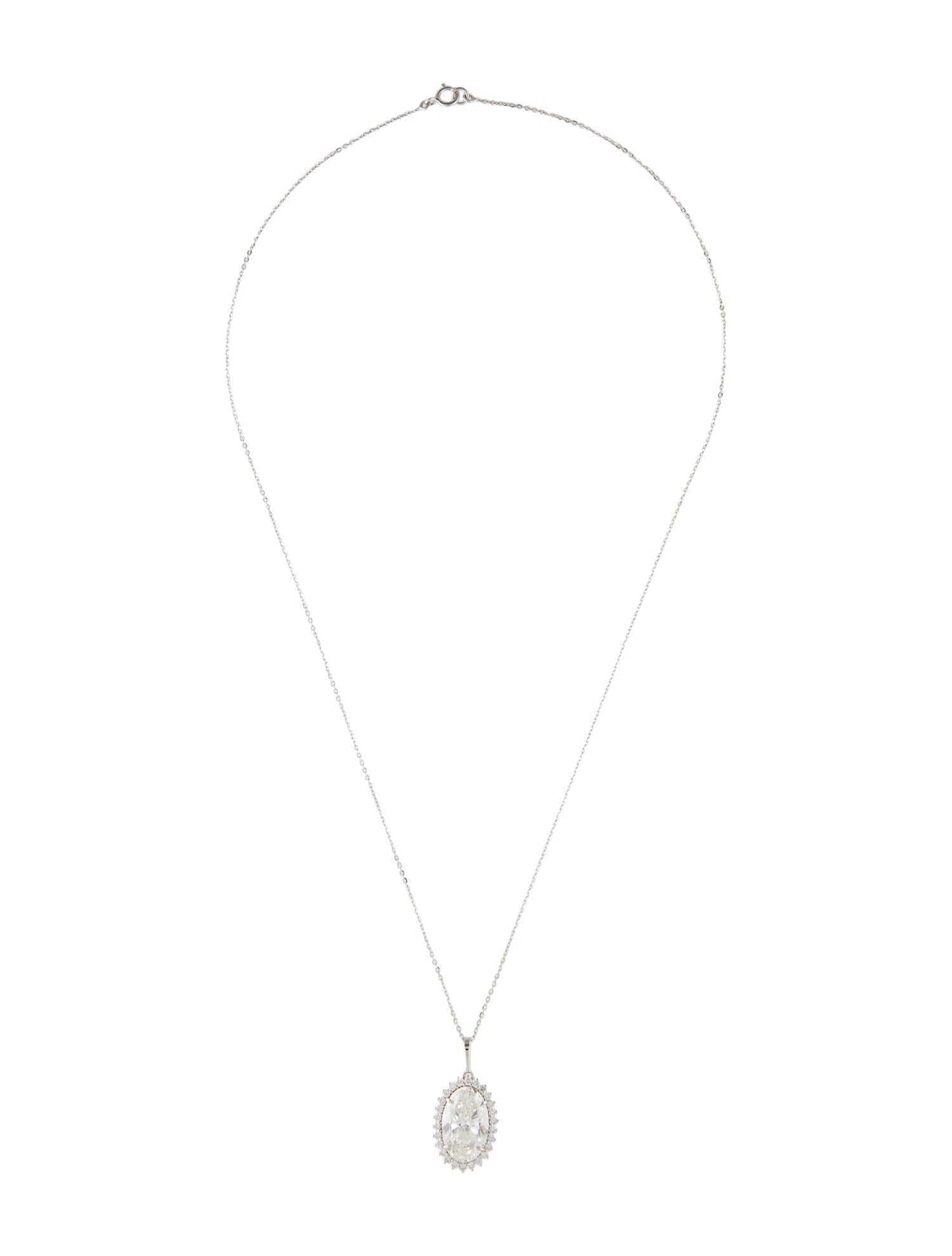 Pendant 14K 5.02ctw Lab-Grown Diamond Halo Set