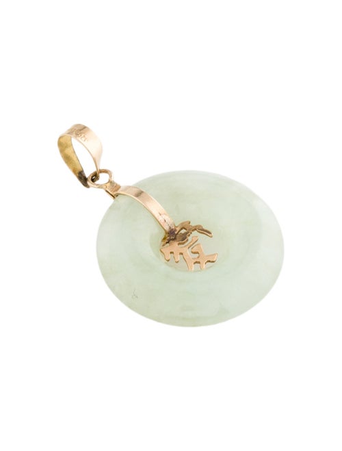 Pendant 14K Jadeite Circle Pendant